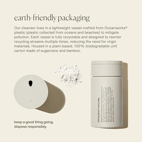 Miniatura 7 de evolvetogether x Joanna - Limpiador facial con enzima de romero checo dos veces al día para mujeres y hombres, fórmula enzimática hidratante y suave