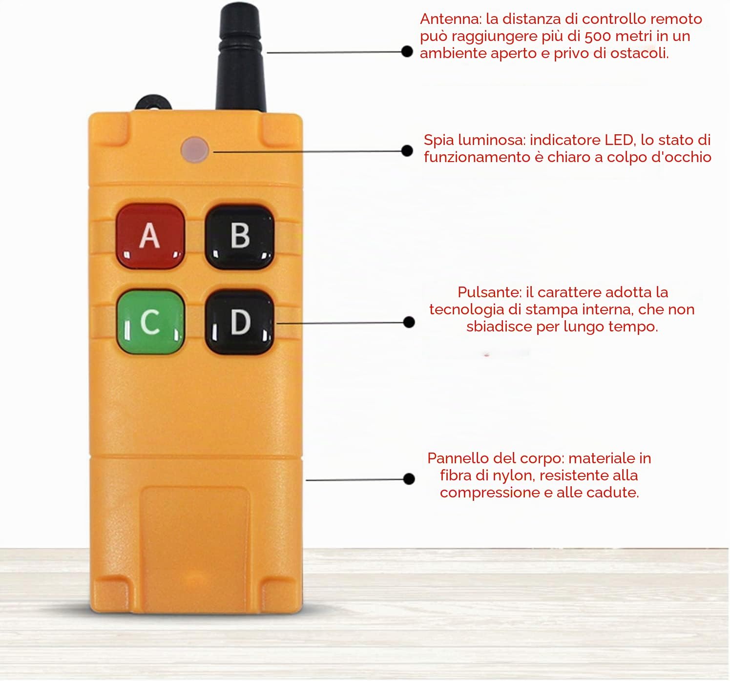 DC 12 V 24 V 36 V 4 canali RF telecomando senza fili ricevitore radio con 200 m 300 m alta portata telecomando industriale impermeabile