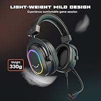 Vista 7 de FIFINE Gaming Microphone and USB Streaming Headset Kit, PC Podcast Condenser Mic with Boom Arm, Pop Filter, Mute, Wired Headphones with 7.1 Surround