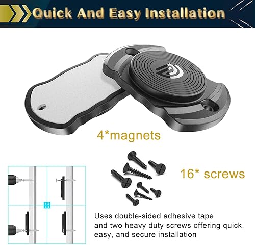 Miniatura 7 de DD Imán de pistola de 33 libras. Soporte magnético para pistola, antiarañazos, recubierto de goma, soporte oculto para armas de fuego para