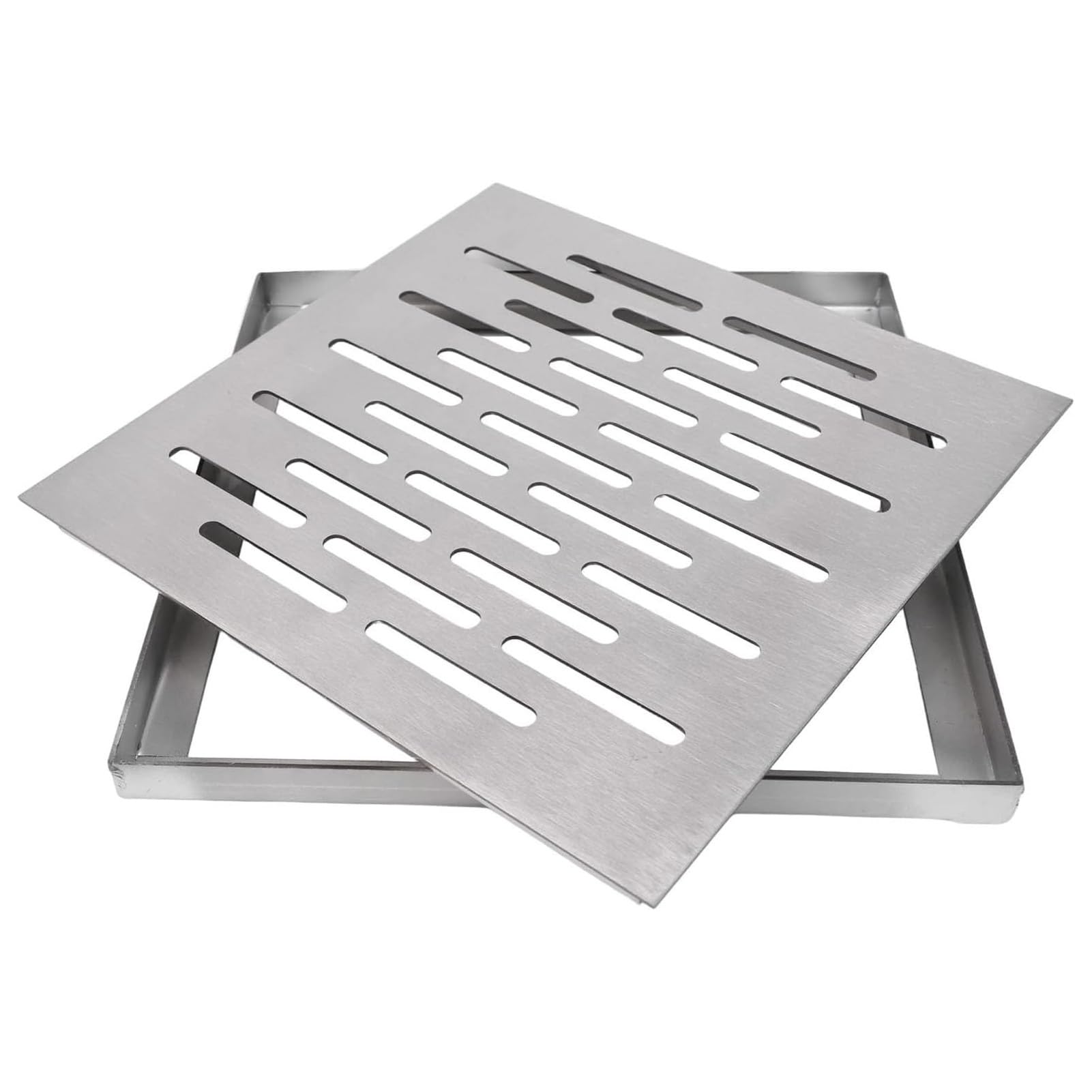 Couvercle de drainage robuste 40 cm en inox résistant à la charge des allées