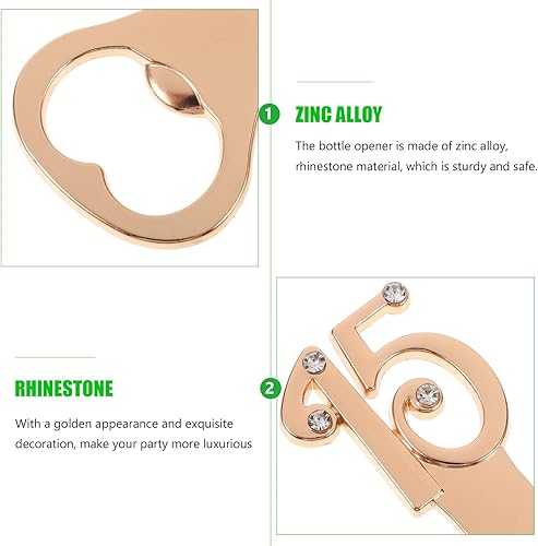 Miniatura 4 de Abridor de botellas de cerveza para cumpleaños número 15, 15 abridores de botellas para recuerdos de fiesta, decoración de boda, abrebotellas,