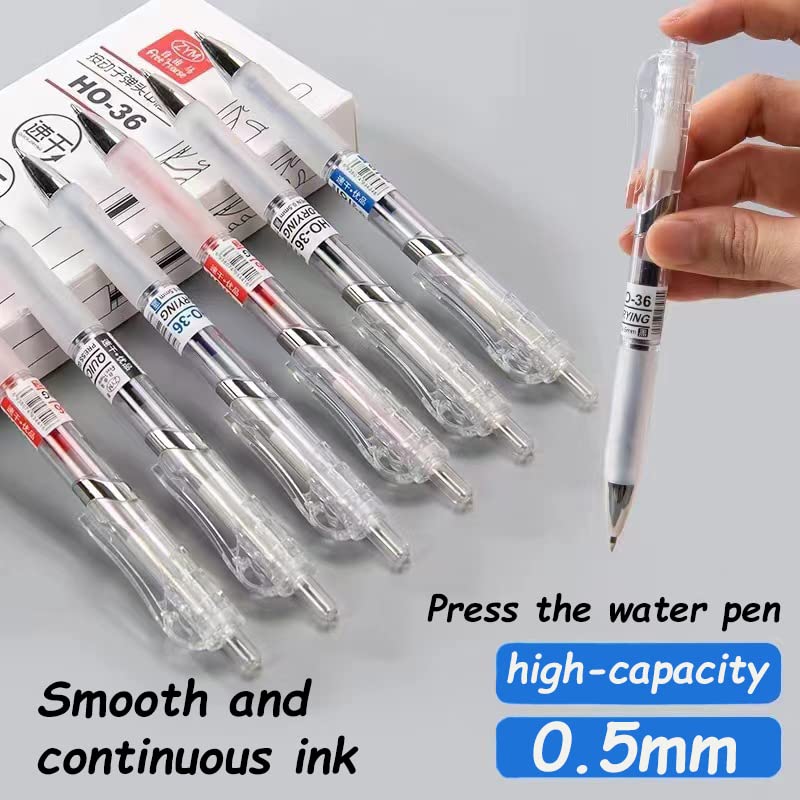 Bolígrafos retráctiles con tinta de gel 0.5mm, pack 12 azul miniatura 5