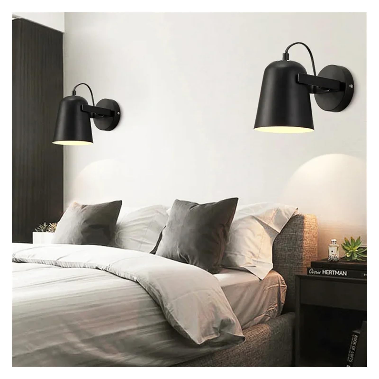 Oświetlenie obrazu, Nordic lampa dekoracyjna ścienna LED, kolorowa lampka nocna Macaron, tło schodów w korytarzach regulowane światło kinkiety oświetlenie dekoracyjne do domu(2700-3500K,Grey)