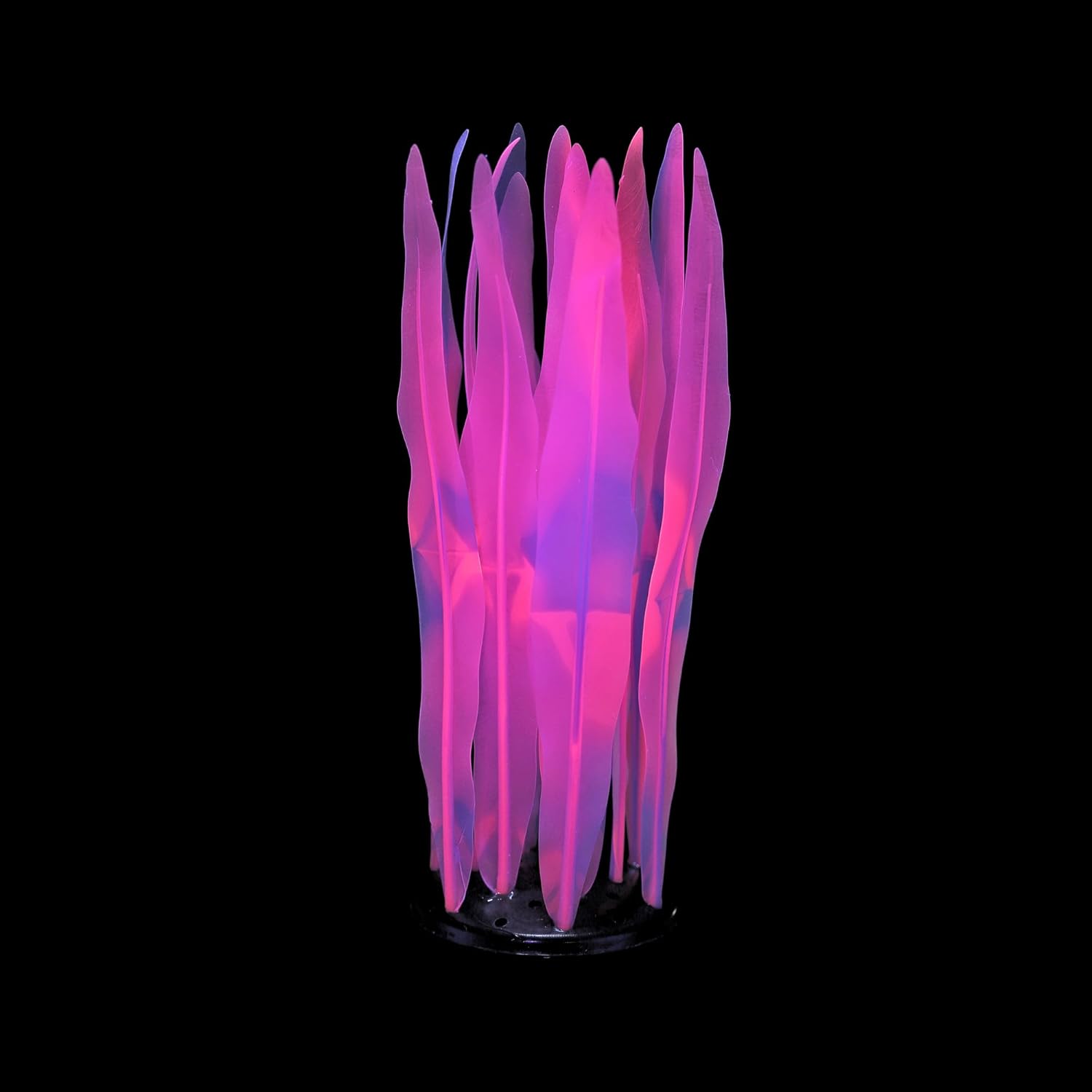 Soft Silicone Glowing Fish Tank Decorations, Aquarium Decoration Plants Glow in The Dark, Aquarium Glowing Coral, Glowing Artificial Ornament Water Grass for Fish Tank Decorations, Pink