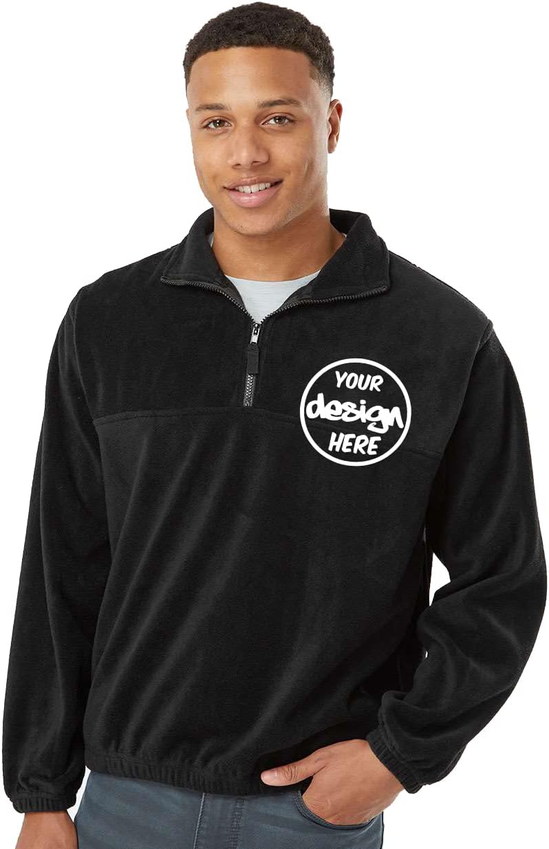 INK STITCH Men 3052 Super Warm Polar Fleece Quarter Zip Pull Over Jackets
