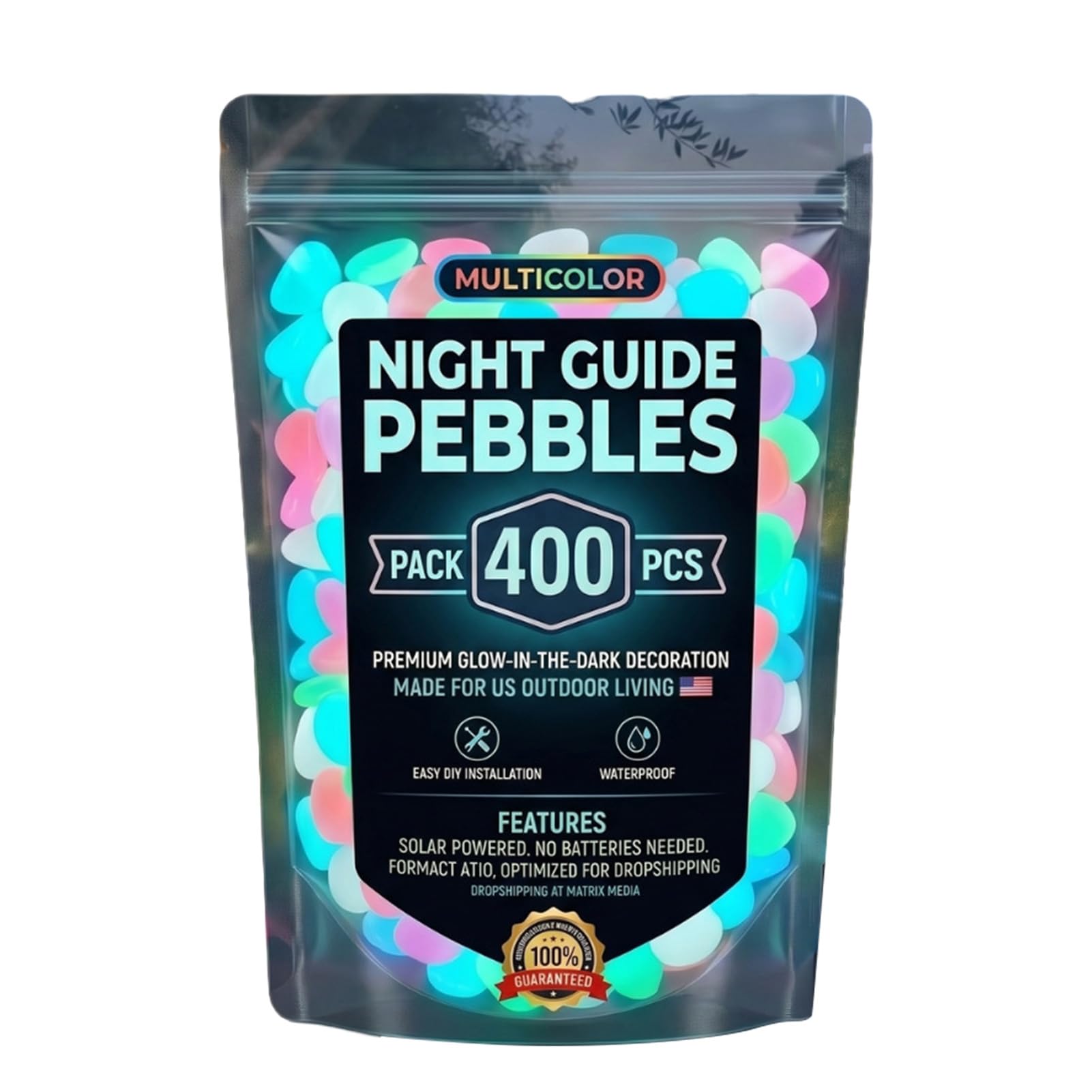 Resin Glow-in-the-Dark Pebbles, Night Guide Luminous Stones, Decorative Aquarium Fish Rocks, Glow in The Dark Garden Stones,