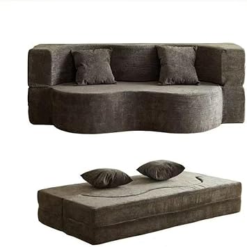 Sofa Bed Single 2-Seater 3-Seater Semi-Double With Cushions Easy Care Width 100/150/180/200cm Multifunctional Folding Bed Lawson High-Density Elastic Foam Compact Fabric Suitable for Living
