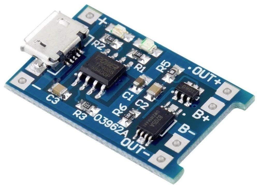 BITSKY INDIA TP4056 Micro USB 5V 1A Lithium Battery Charger with DW01 Battery Protection IC-image-2
