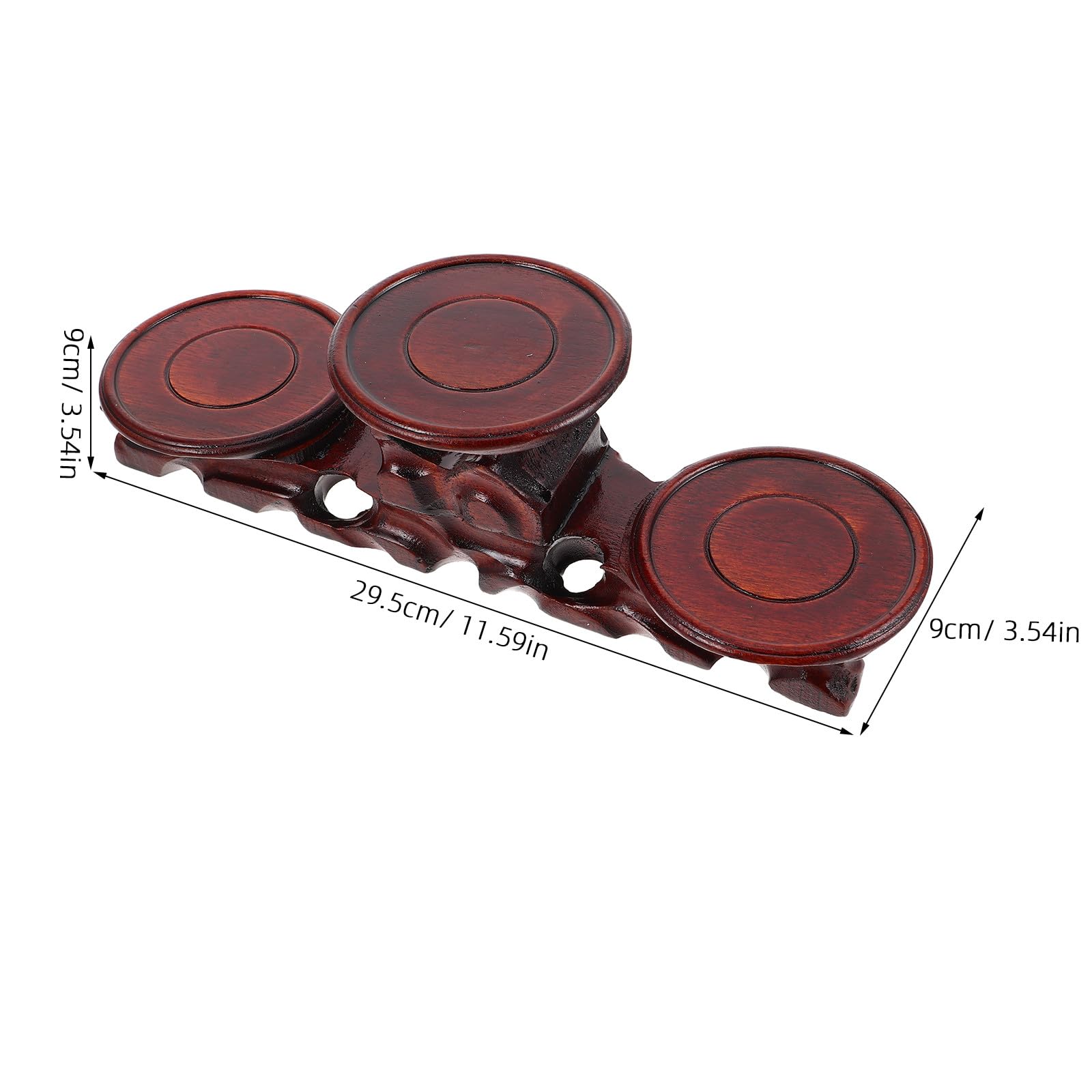 Sosoport Base Redonda de Madera Maciza Pedestal Estable Soporte para Teteras Expositor Pequeño de Madera para Objetos Decorativos
