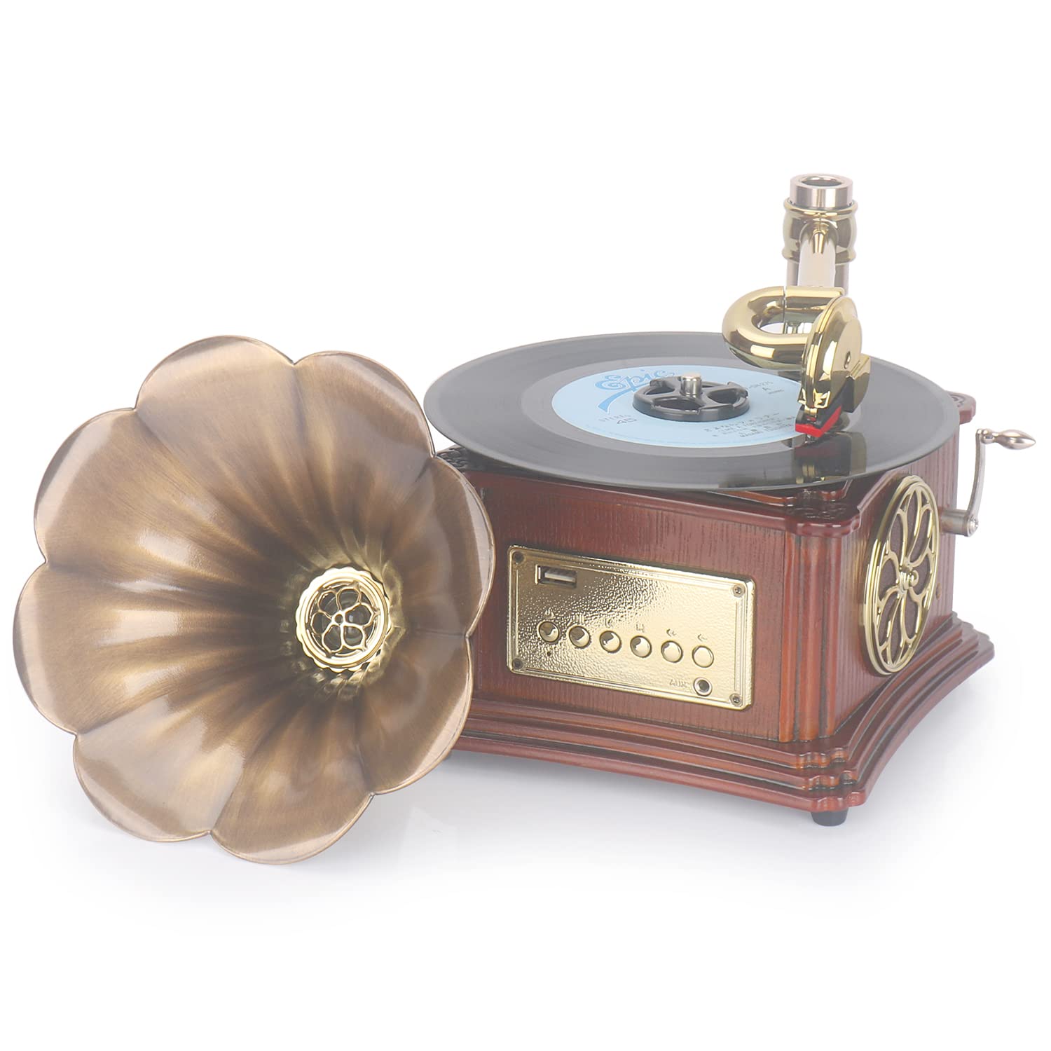 Amazon.com: Mini Vintage Retro Gramophone Phonograph Shape Stereo  display picture 1