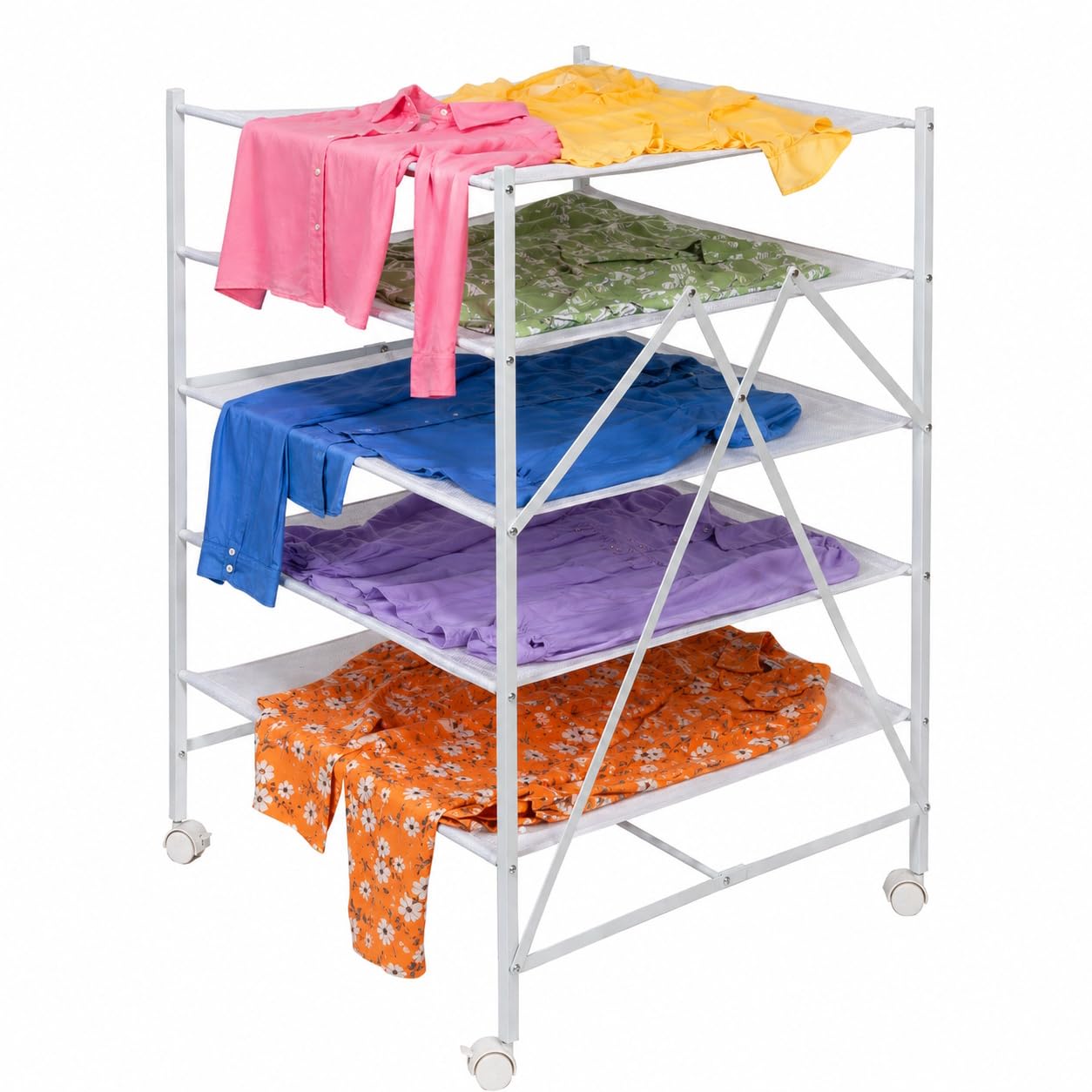 Amazon.com: Honey-Can-Do 5-Tier Mesh Laundry Drying Rack with