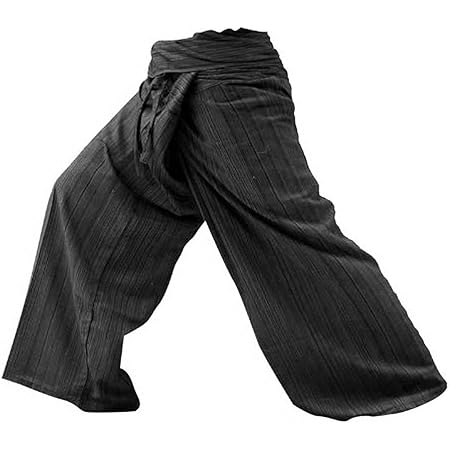 Pantalon Pareo Pantalon Pêcheur Thaï PANASIAM - Coton Yoga Méditation Unisexe Pantalon Japonais Femme Traditionnel