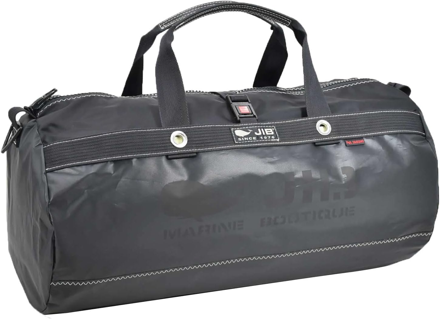 JIB ダッフルバッグ　M ショルダー付き JIB ボーダーダッフルバッグ Sサイズ DSB ブラック ショルダー
