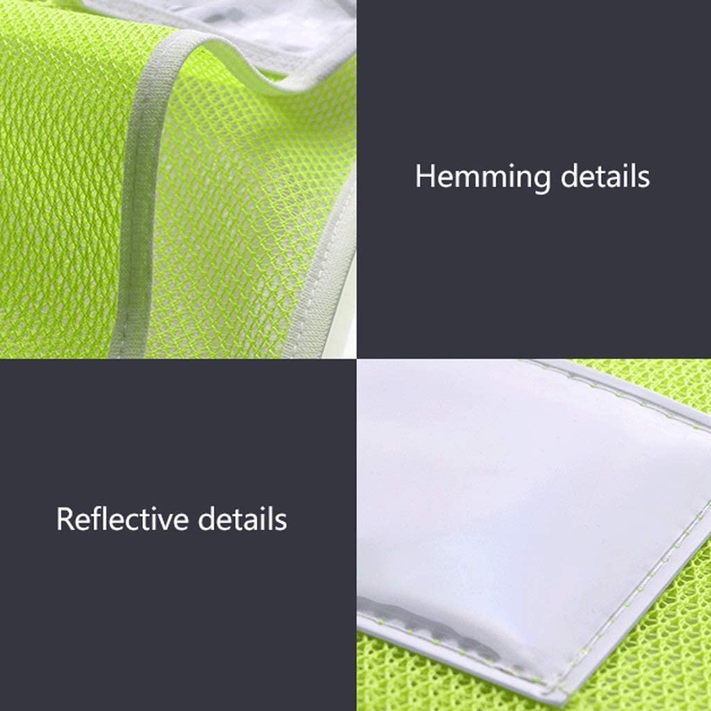 Gilet de sécurité Haute Vis, Gilet de sécurité réfléchissant ultra-haute visibilité réfléchissant avec bandes réfléchissantes argentées for la visibilité Gilet de chantier