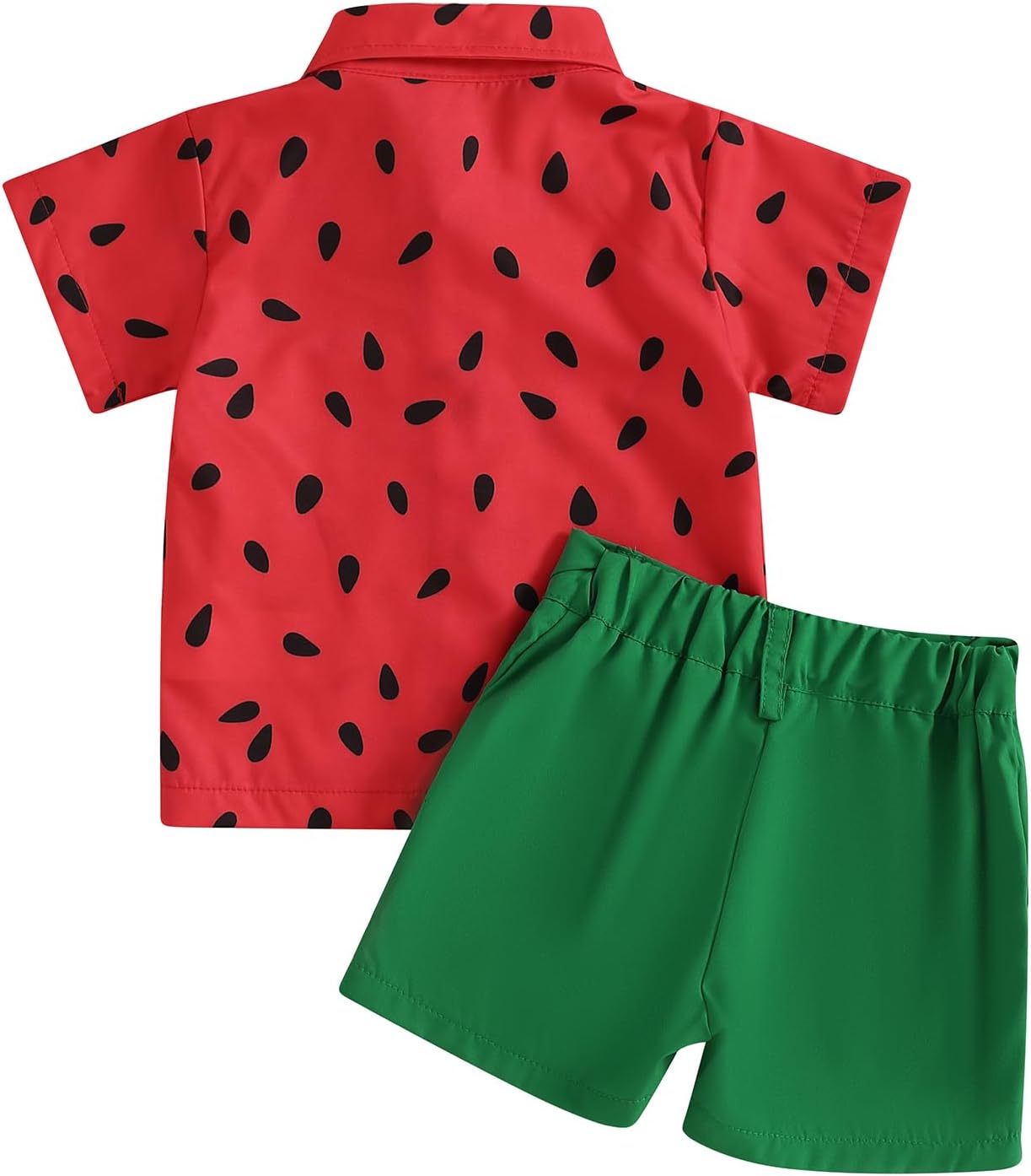 Toddler Boy Watermelon Shorts Sets Infant Baby 2Pcs Summer Outfits Button Down Short Sleeve T Shirts with Shorts Set