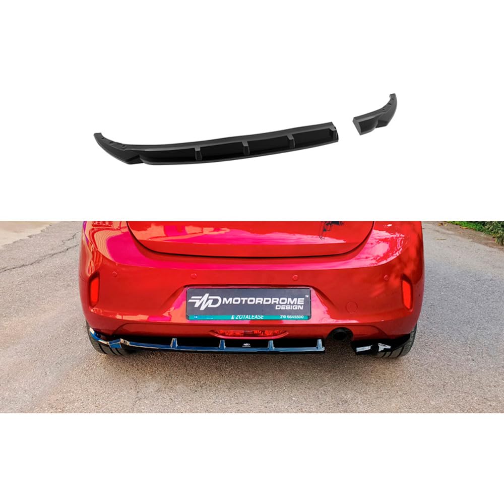 Jupe Arrière compatible avec Opel Corsa F (excl. GS-Line) 2019- (ABS), Noir