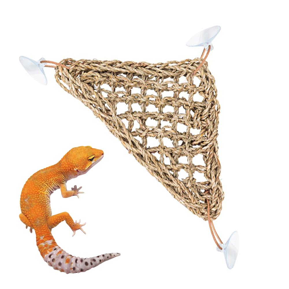 Hamac en jonc de mer naturel avec ventouses pour reptiles