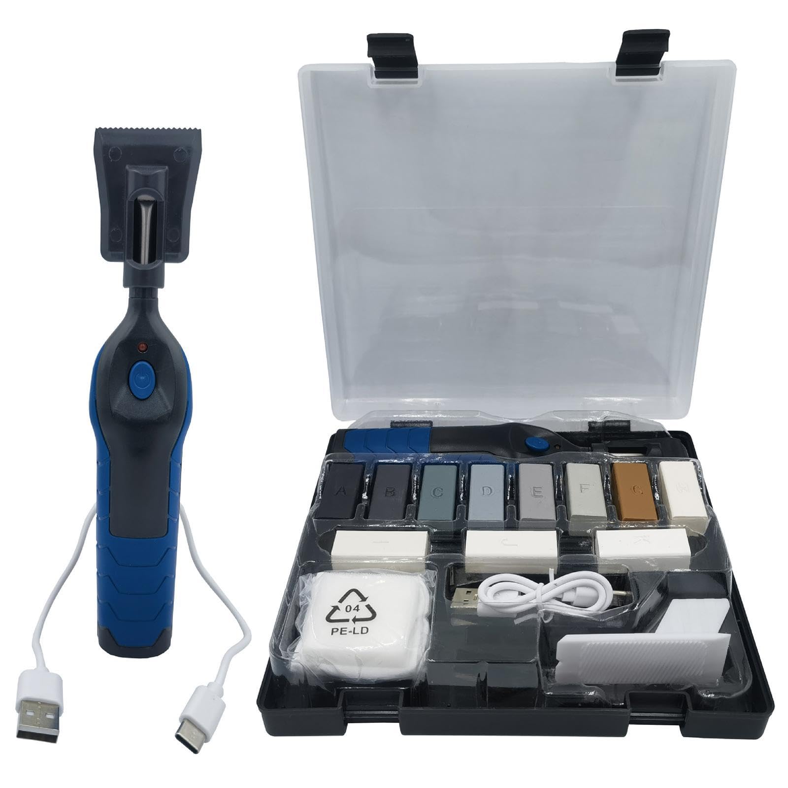 Kit de Reparación para Suelos de Vinilo, Incluye 11 Bloques de Cera.