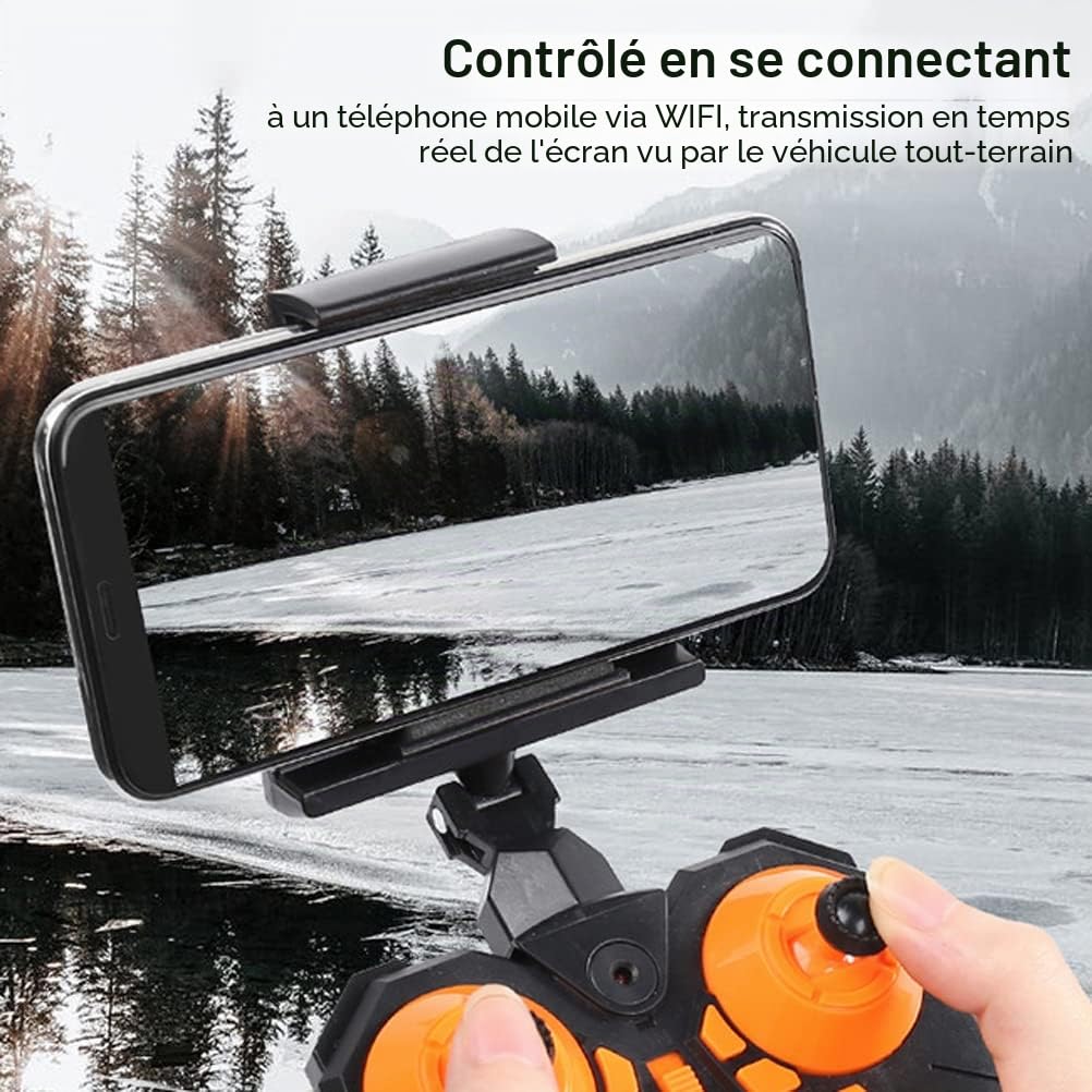Voiture télécommandée avec caméra 5W, 2.4Ghz Off-Road Remote Control Truck haute vitesse rapide course électrique Hobby Toy pour les adolescents adultes
