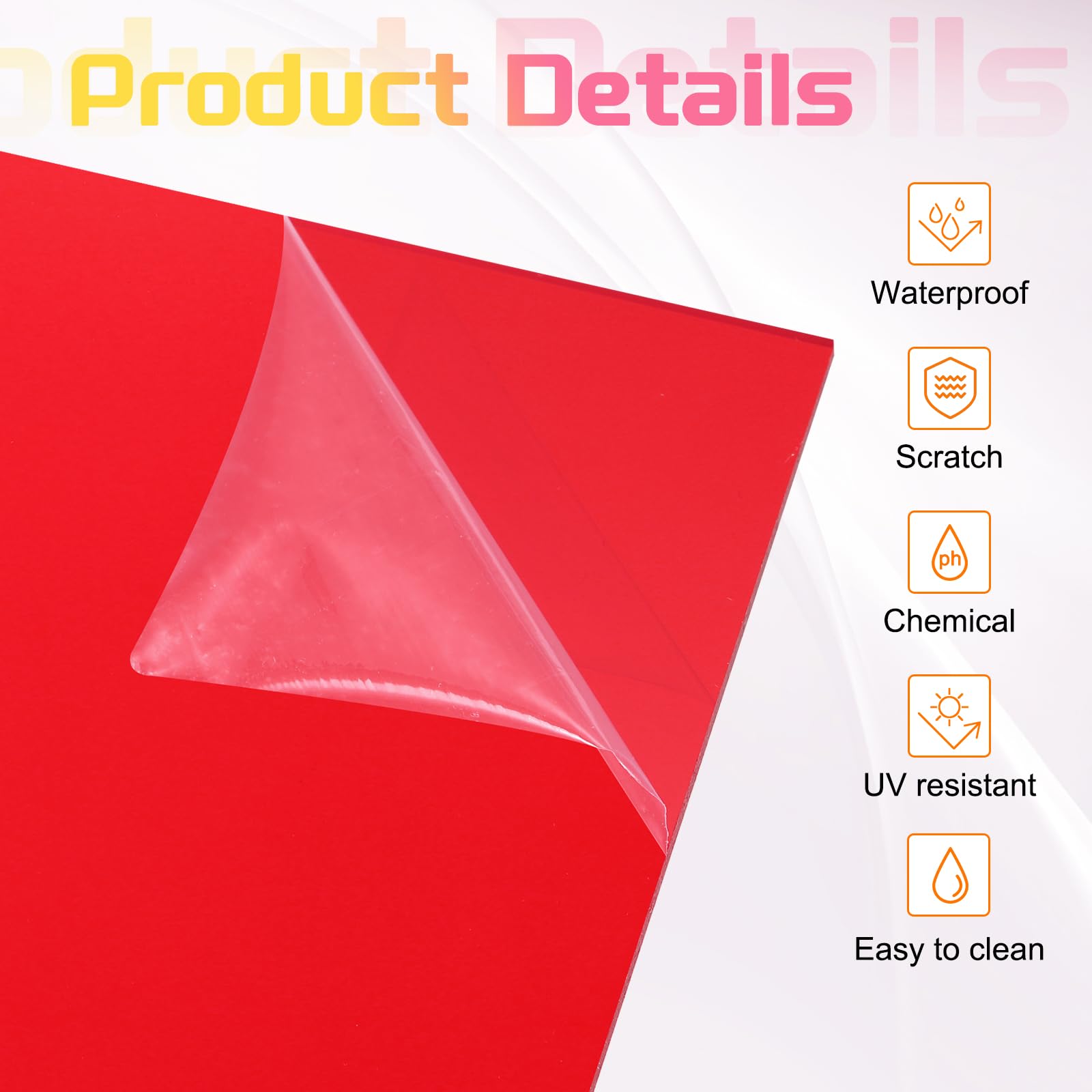 QUARKZMAN 3mm Plancha de Metacrilato 300mmx200mm Láminas Acrílicas Rojas Transparentes 1 Pieza