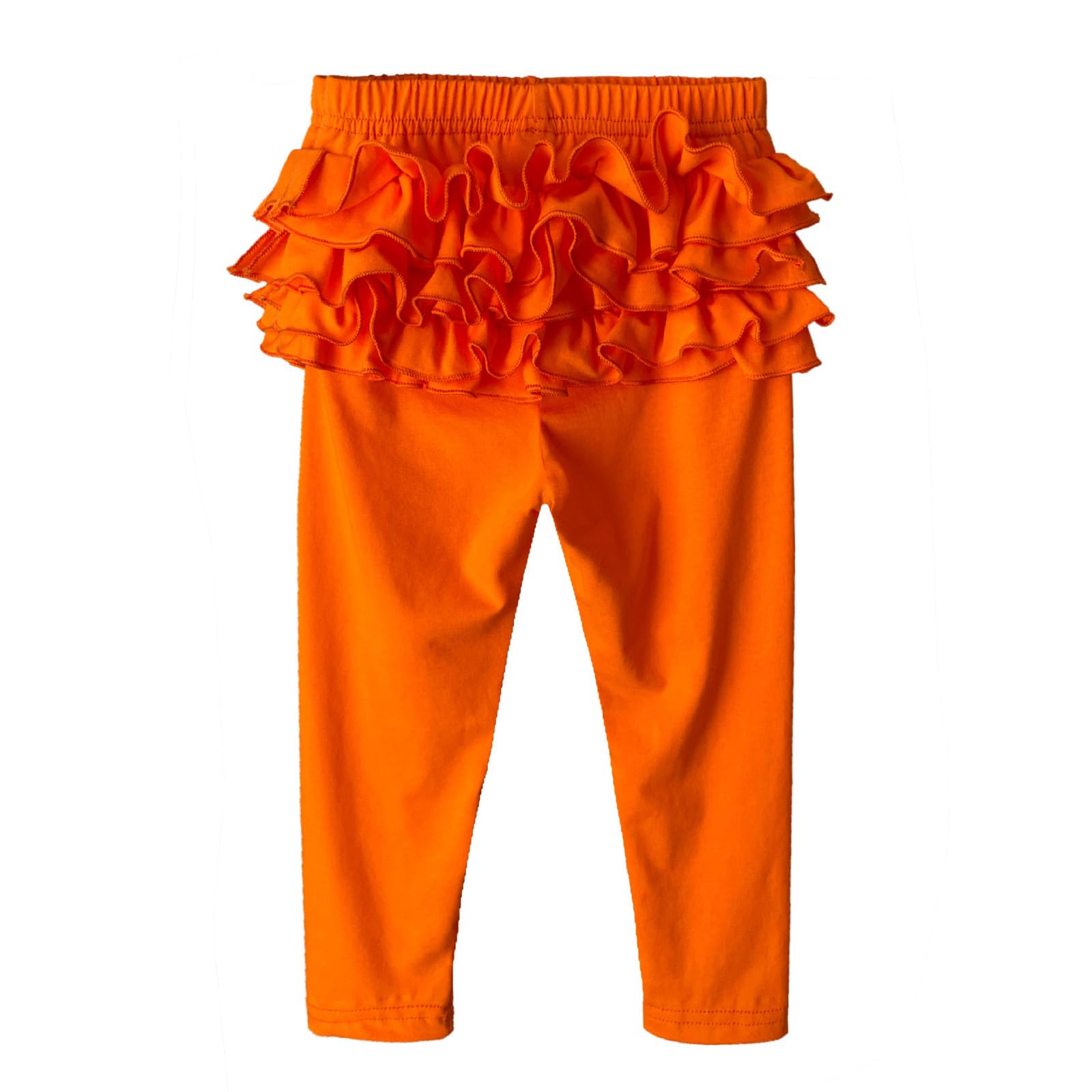 HOOLCHEAN Baby Toddler and Little Girls Ruffles Buttocks Leggings Solid Color Pants