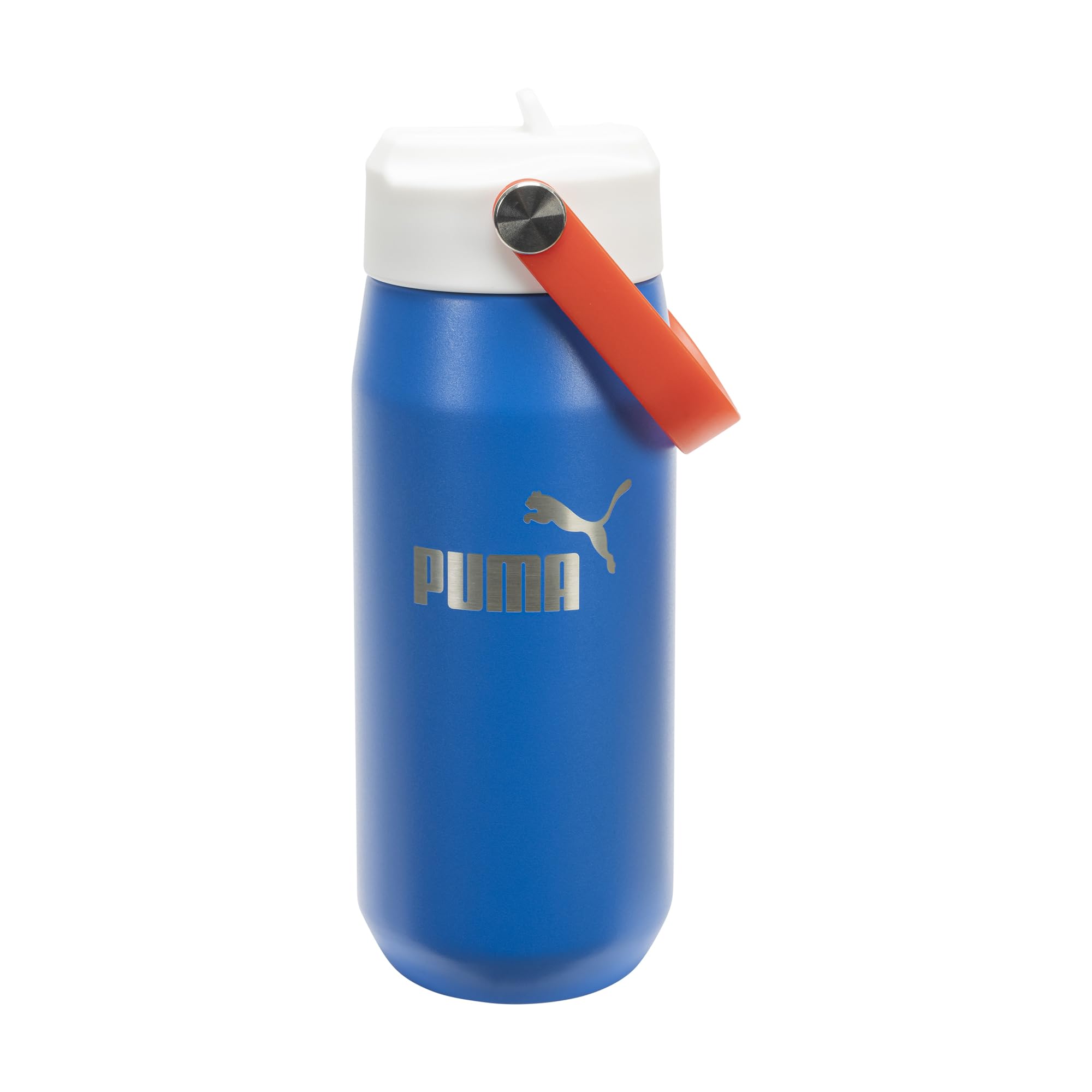PUMA unisex-adult 18oz Insulated Stainless Steel Water Bottle With Straw &amp; Carry Handle