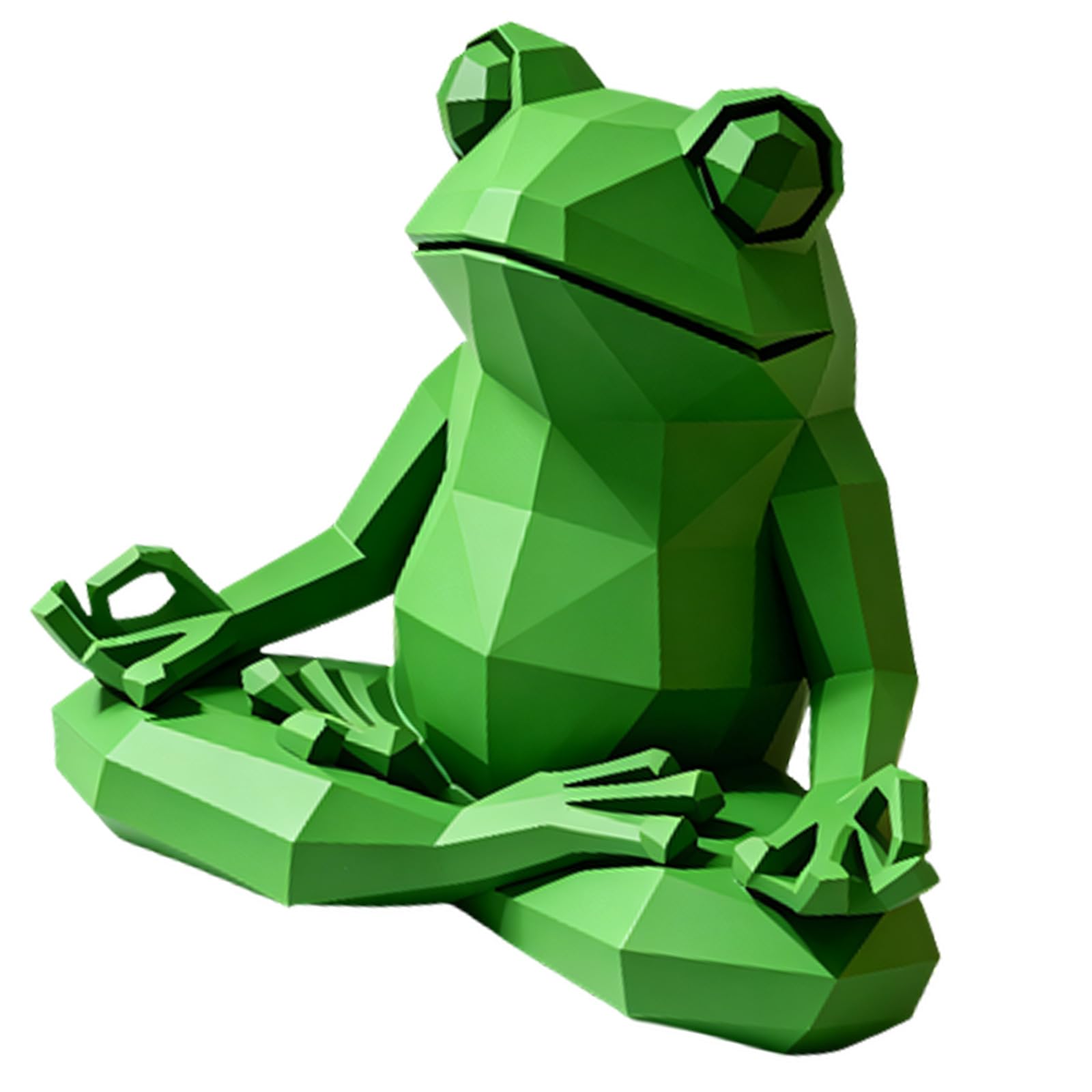 JSGHGDF Geometric Yoga Frogs Sculpture Low Poly Resin Art Decors Meditations Desktop Statue for Homes Space Decoration Topological Sculpture