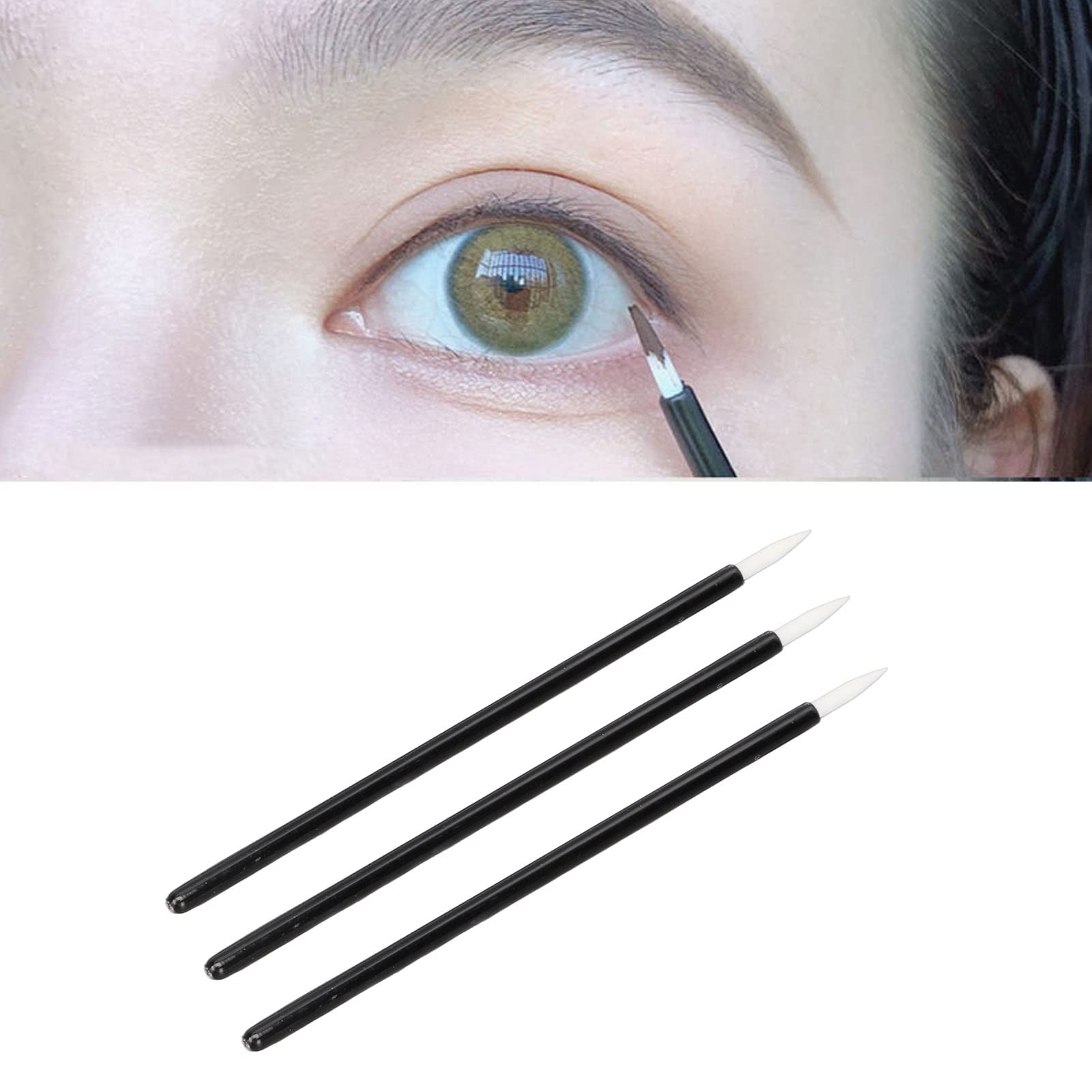 50pcs Thin Tip Disposable Eyeliner Brush, Eyeliner Makeup Brushes - Image 2