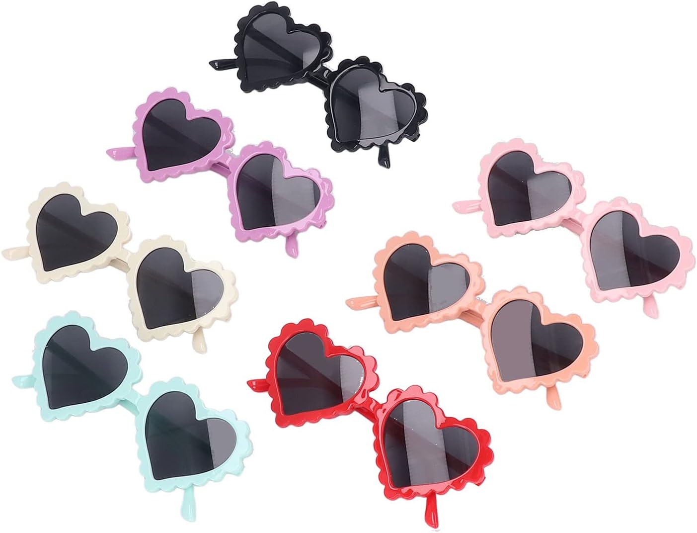 子供用サングラス Pcハート型サングラス7pcsキャンプのアウトドアアクティビティに最適 最大74 Offクーポン