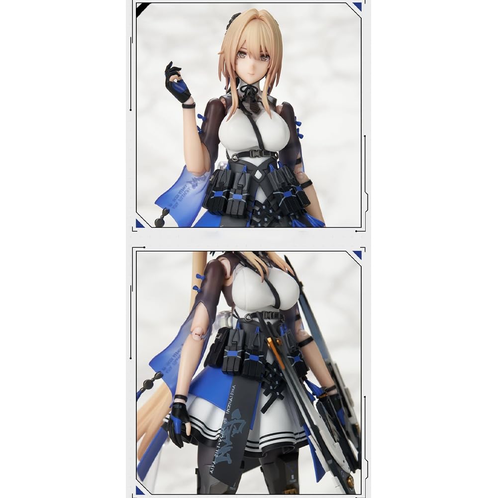 DEXSHUN Bianca - Statuetta Anime Super Action Figure con accessori, scala 1/8, 22 cm | Mobile, stile libero, statua anime, in PVC, personaggio di gioco, decorazione da scrivania, oggetti da collezione