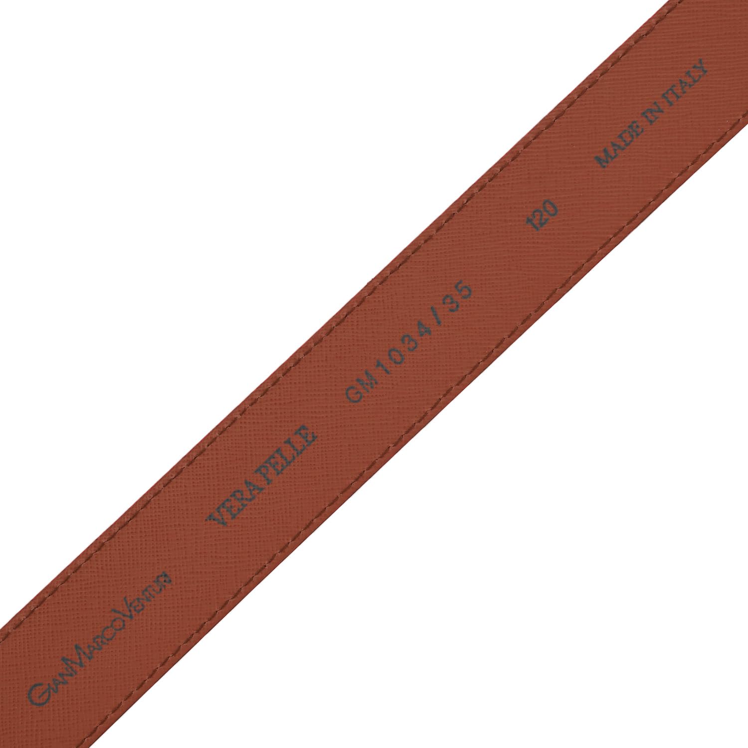 GianMarcoVenturi Cintura In Vera Pelle, Unisex per Uomo e Donna, Made In Italy, Accorciabile, 3,5 cm, Con Scatola