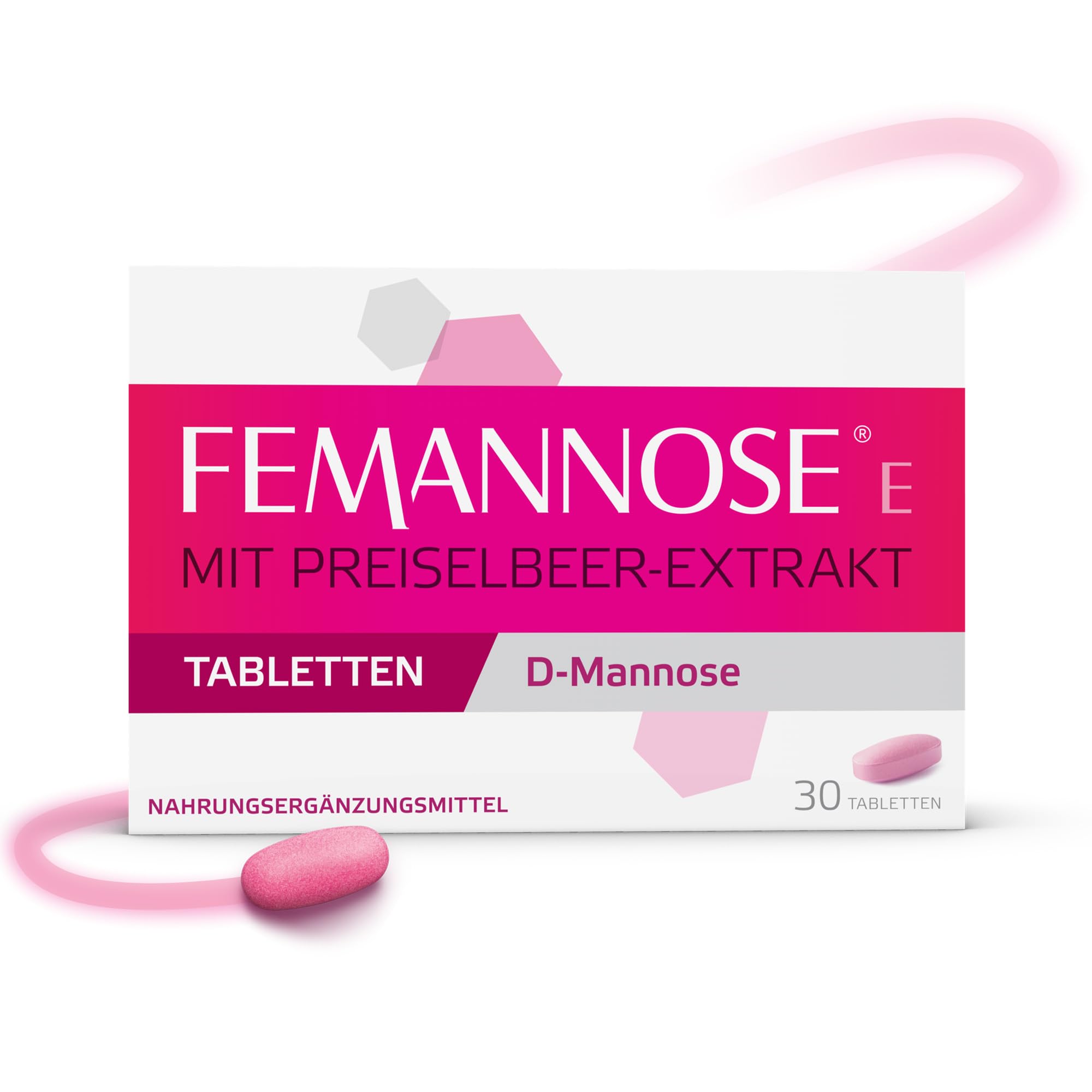 FEMANNOSE E Tabletten – D-Mannose mit Preiselbeer-Extrakt, 30 Tabletten