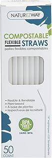 NatureZway Premium Quality Eco-Friendly Disposable Compostable Flexible Straws - Eco-Conscious Lifestyle with Sustainable ...