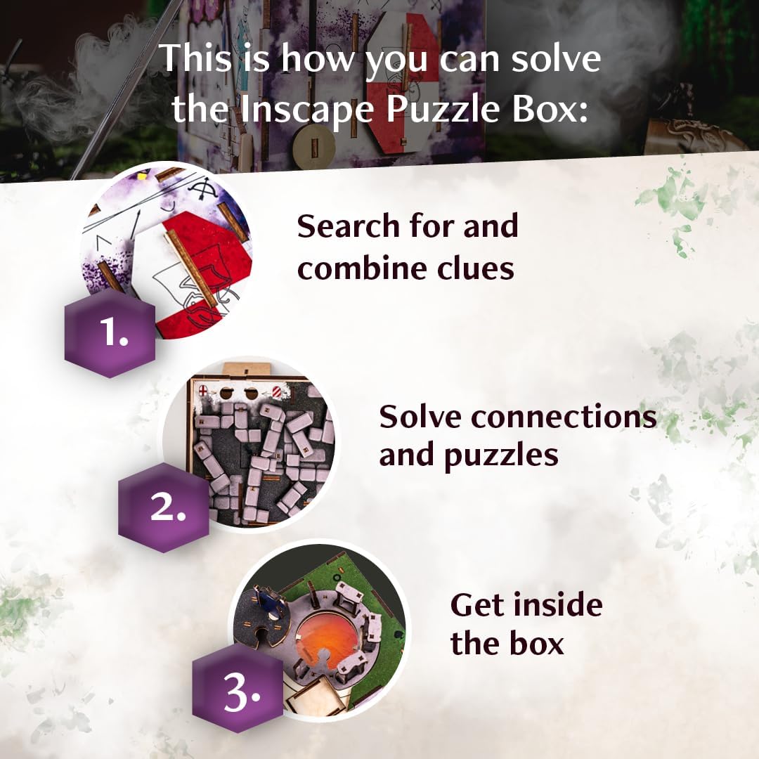 INSCAPE Cluebox Stonehenge´s Legacy - Puzzle Box - Interactive Wooden Escape Room in A Box for Adults with Hidden Compartments - Gift Idea for Puzzle and Mystery Fans - Brain Teaser