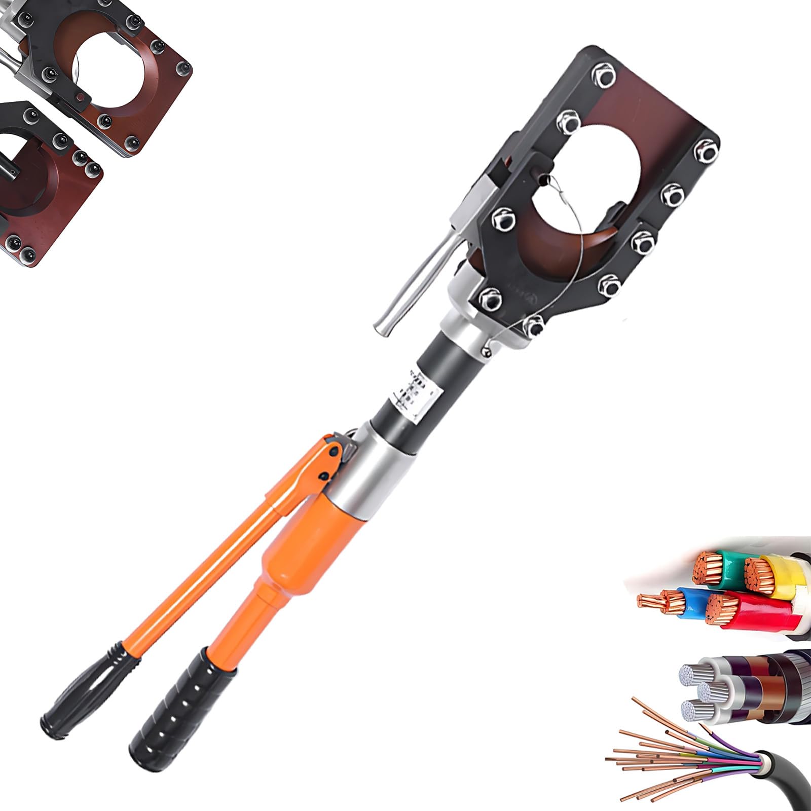 Tijeras hidráulicas de corte de cables, herramienta de crimpado manual con válvula de seguridad, para cables blindados de hasta 95 mm, CPC-85