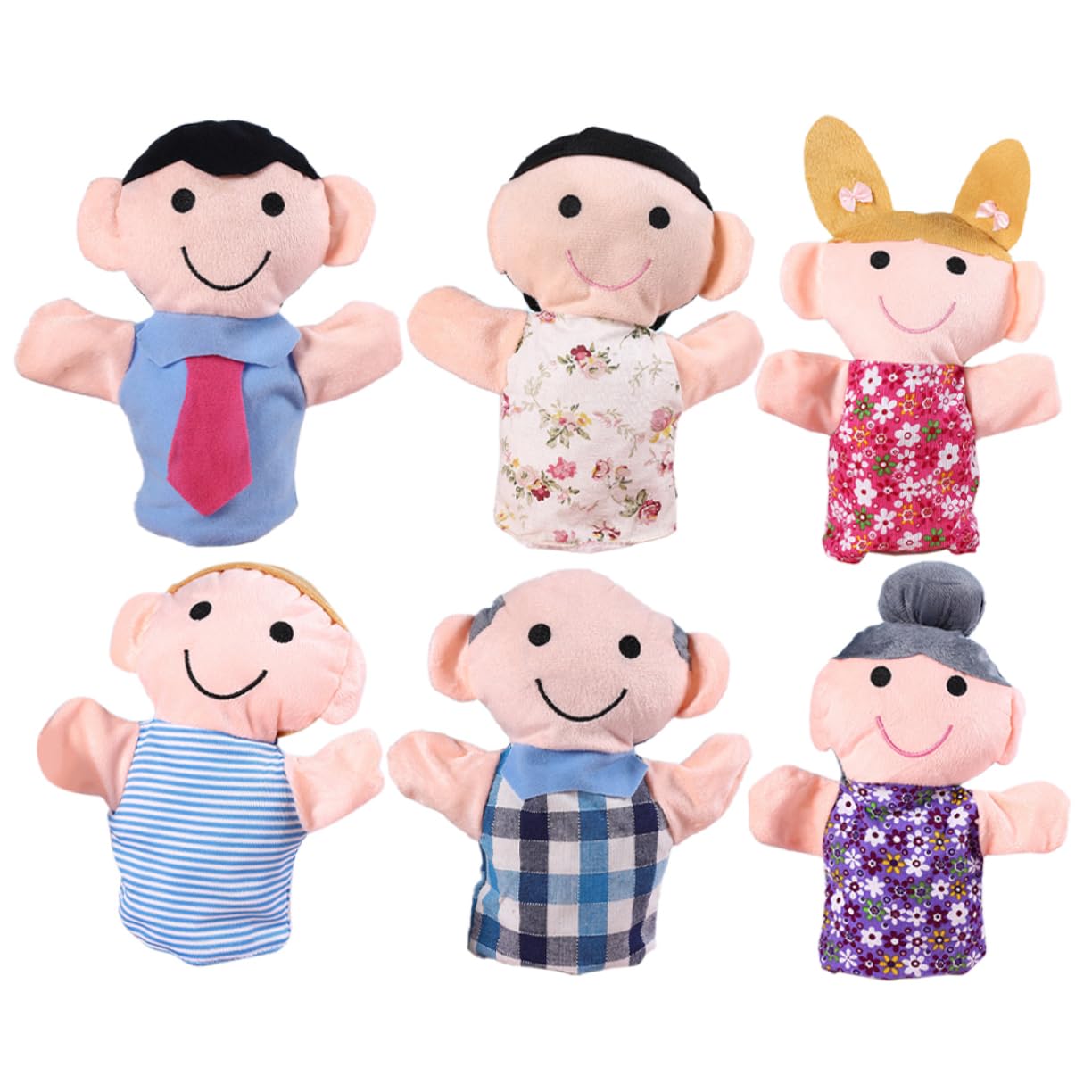6piezas Marionetas De Mano De Juguetes De Simulación Interactivos para Contar Historias para rol y Educación Temprana