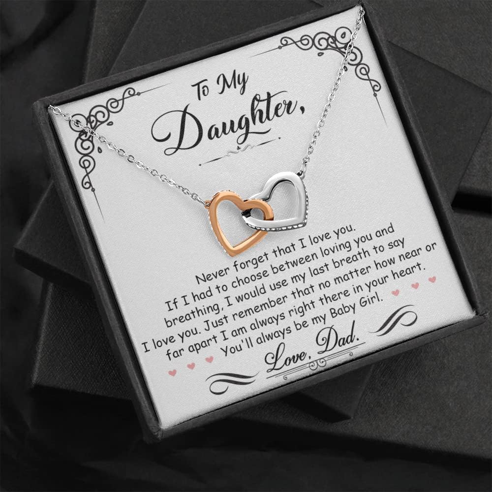 To My Beautiful Daughter Necklace from Mom & Dad | Cubic Zirconia Pendant with Heartfelt Message Card & Gift Box | Daughter Birthday, Graduation, Christmas Jewelry Gift from Parents - Image 6