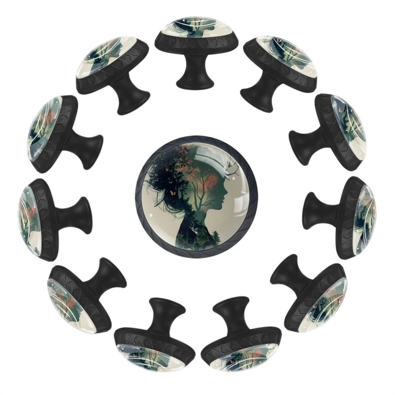 Boutons de meubles ronds 3,5 cm prise en main facile pour armoire lot de 12