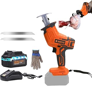 48V Electric Bone Saw for Meat and Bones with 225mm Blade*2/4000 mAh Battery*1 - Stainless Steel Reciprocating Saw, Fast Cutting of Meat, Bones, and Frozen-Food