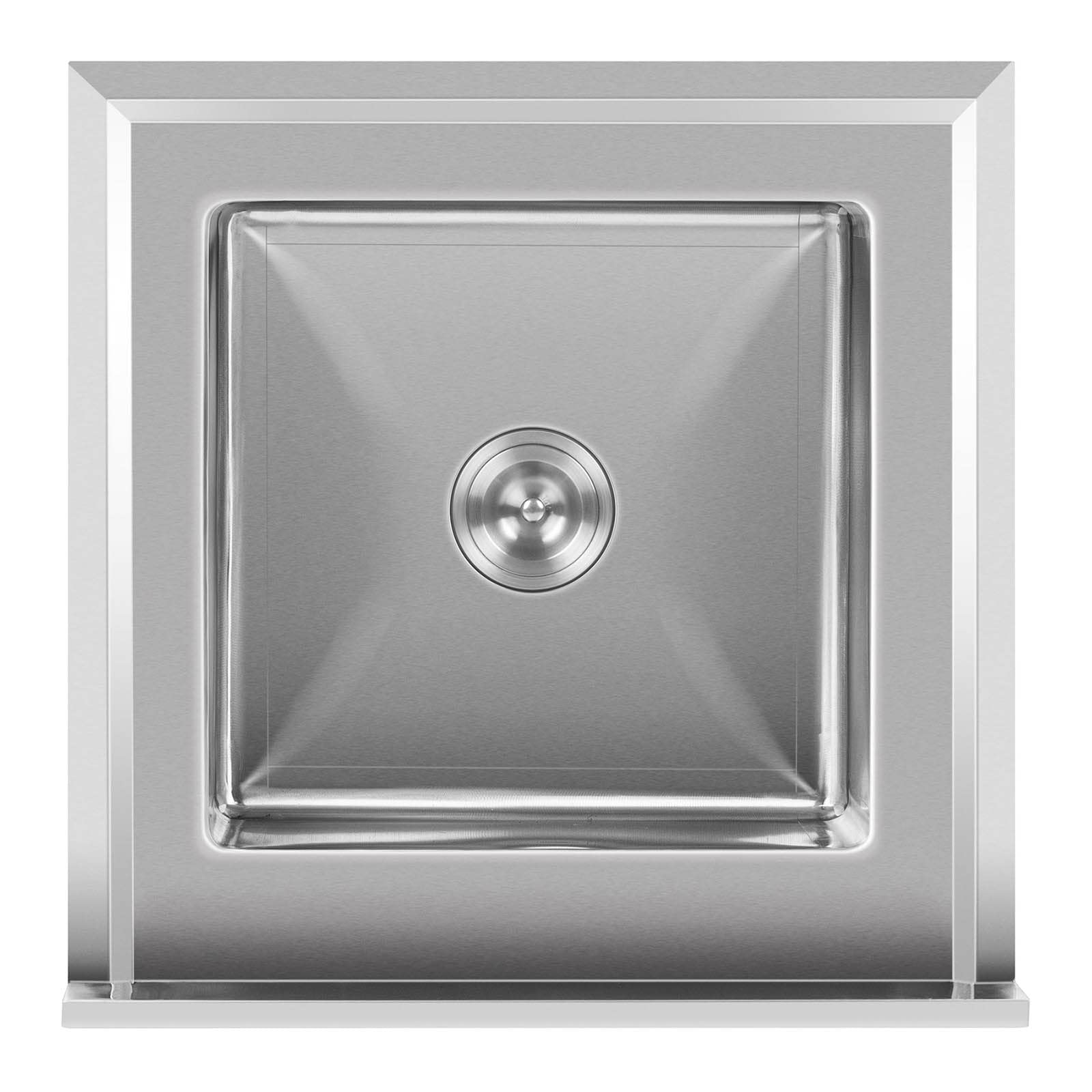 Royal Catering Lavello In Acciaio Inox Cucina Professionale Lavandino Ristorante RCSSS-60X60-S (Una vasca, 45 x 40 x 25,5 cm)