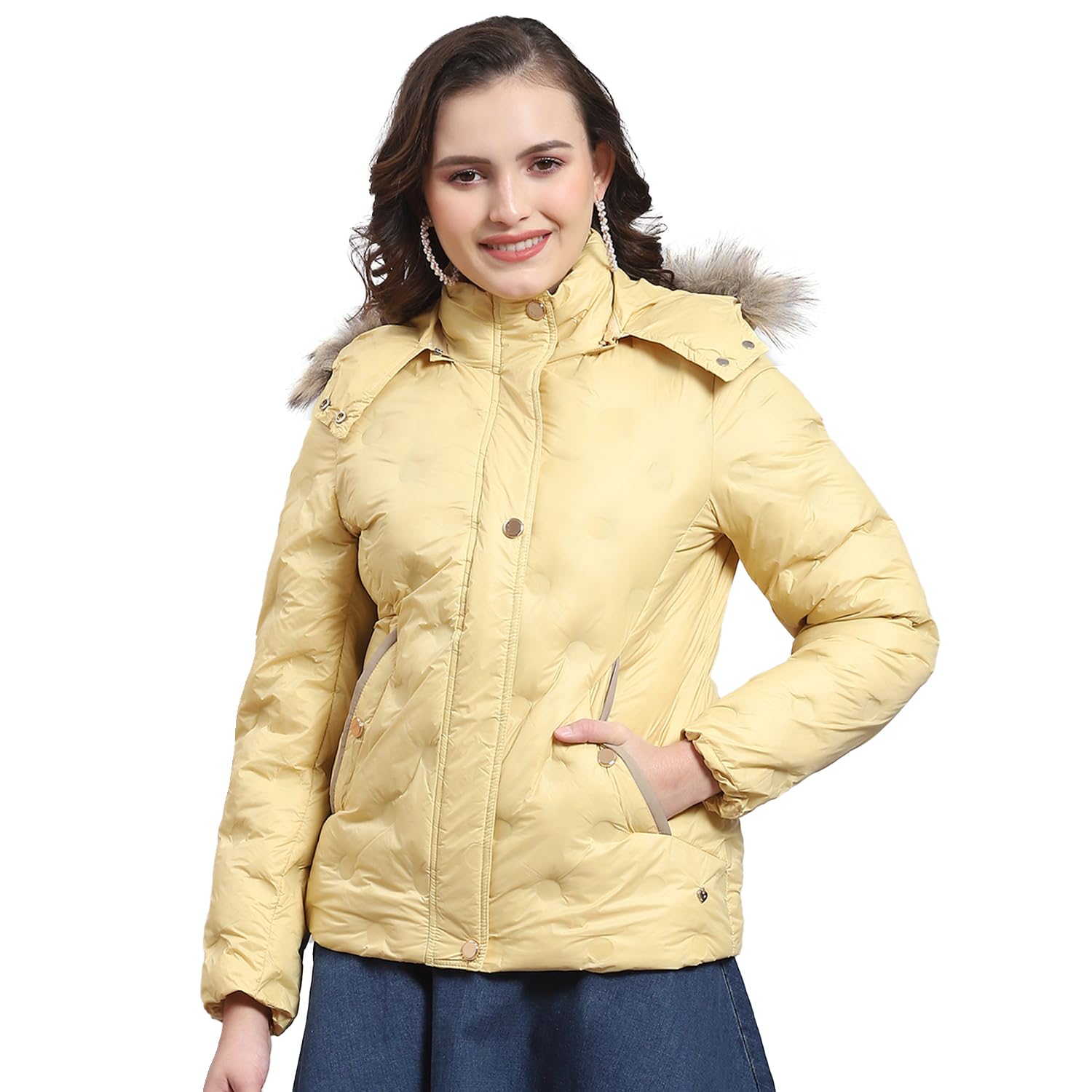 monte carlo Womens Solid Full Sleeve Hooded Neck Casual Jacket (223062509)-picture-57