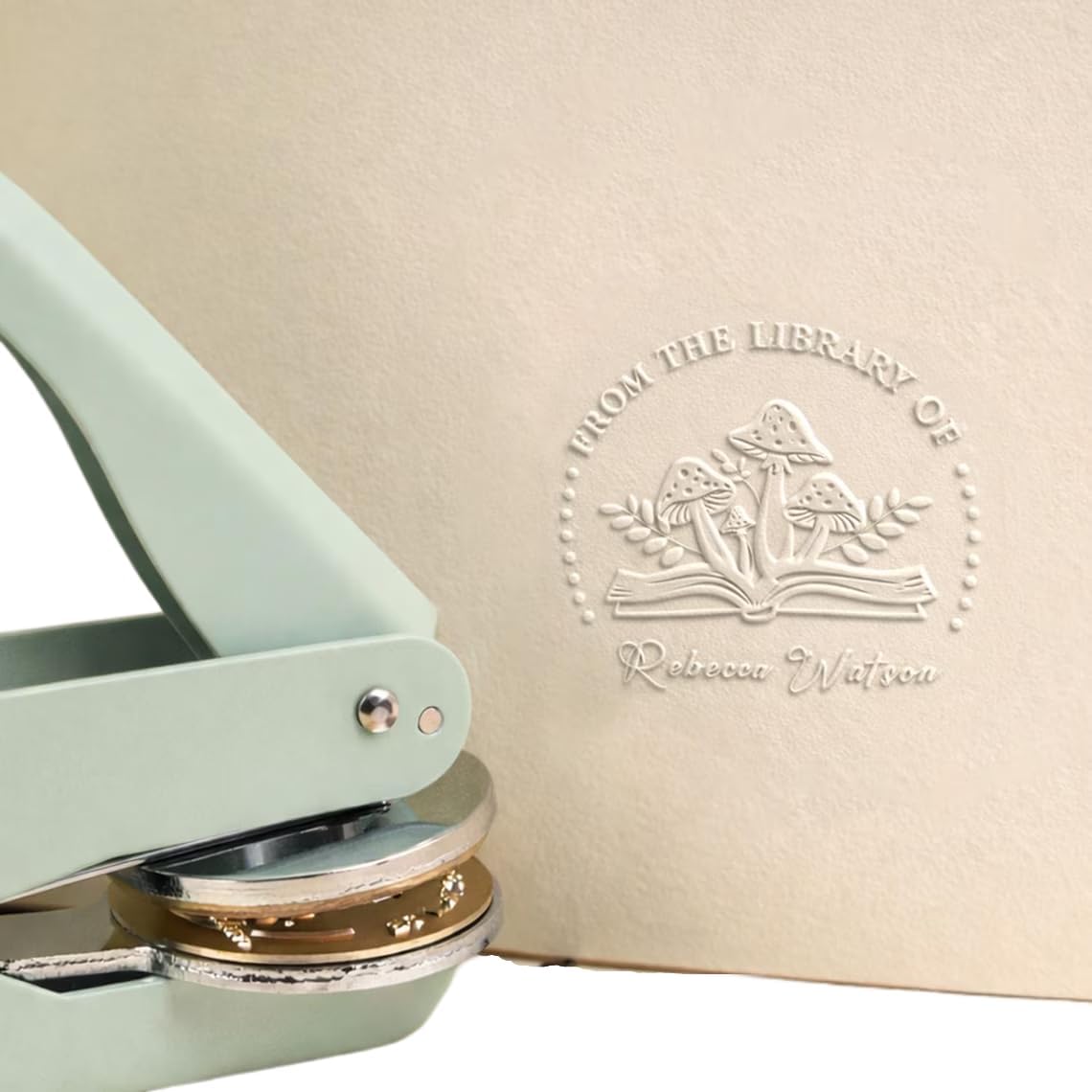 Personal Embosser for Books- from The Library of Seal, Hardcover Books Marking Device, Custom Ex Libris 'from the Library of' Seal, Book Lover Gift