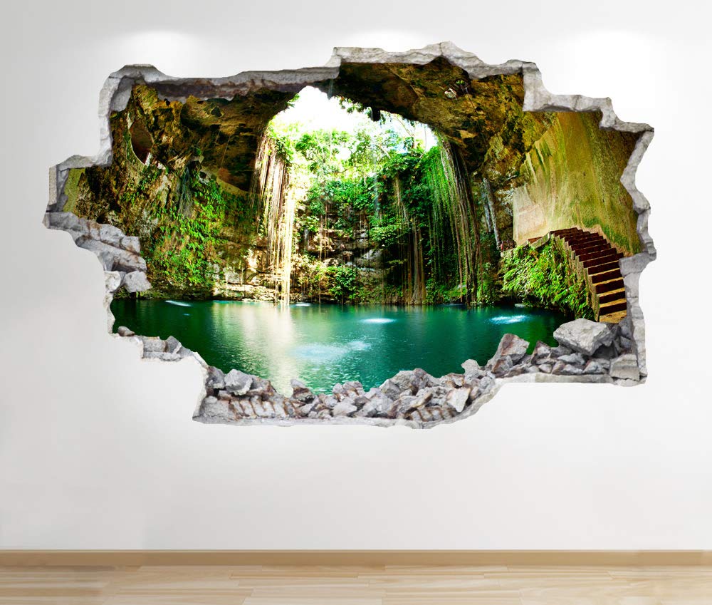 1Stop Graphics Shop CAVE WALL STICKER 3D LOOK - BEDROOM LOUNGE MEXICAN CAVE WALL DECAL Z269 Size: Small