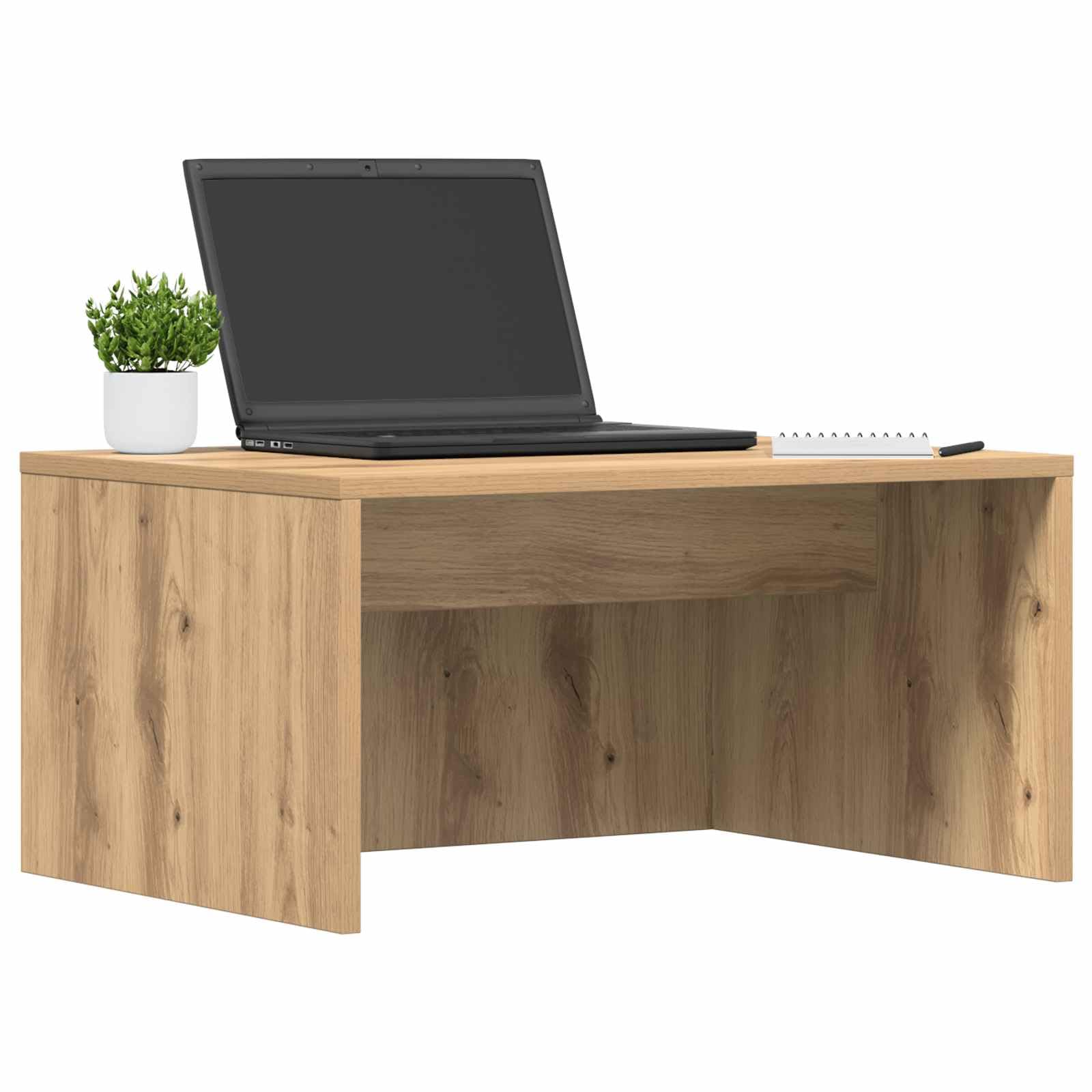 Wandtisch Artisan-Eiche Holzwerkstoff 60 x 45 x 30 cm platzsparender Schreibtisch für Homeoffice Arbeitszimmer mit Ablage und ergonomischem Design ideal für PC Laptop Schüler und Gaming