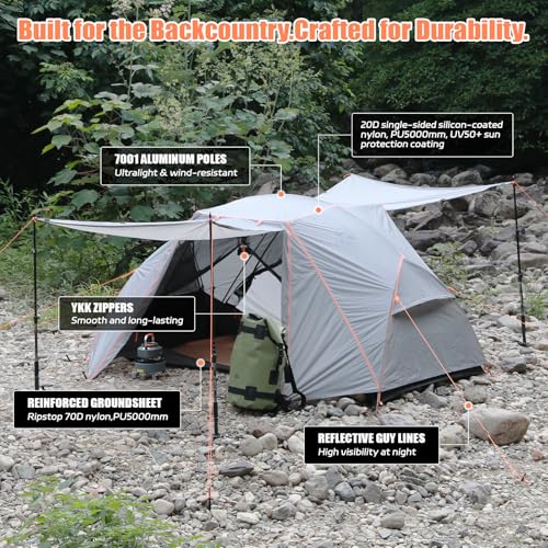 Carpa liviana para 2 personas impermeable 5000mm miniatura 2