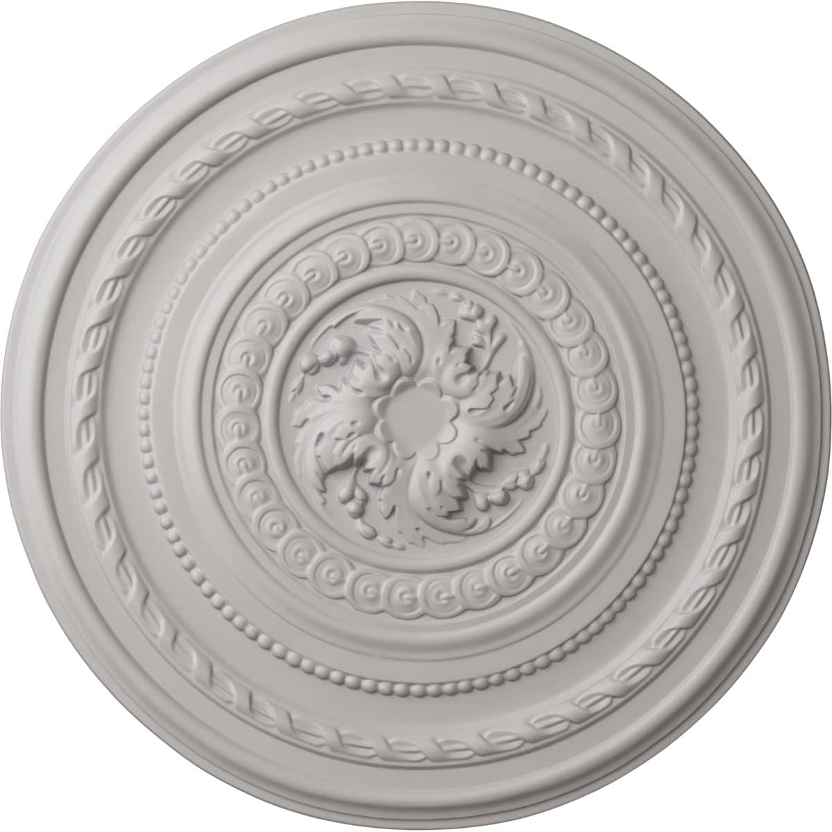 Ekena Millwork CM26PEUWF 26 1/4"OD X 1 1/2"P Pearl Ceiling Medallion Fits Canopies Up To 1 7/8", Ultra Pure White