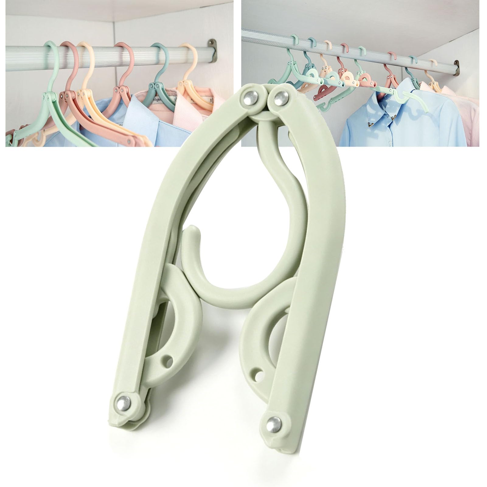 Ejoyous Grucce da Viaggio Grucce Pieghevoli Stendibiancheria Pieghevole Portatile in Plastica Confezione da 12 Pezzi Design Antiscivolo Salvaspazio per da Crociera Campeggi Viaggi d'affari Casa