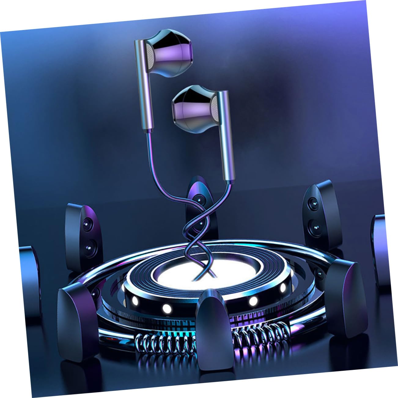 Uonlytech 3pièces Écouteurs Métalliques avec Microphone Et Basses Profondes Écouteurs De Jeu Compatibles avec Smartphones Et Pc Noir