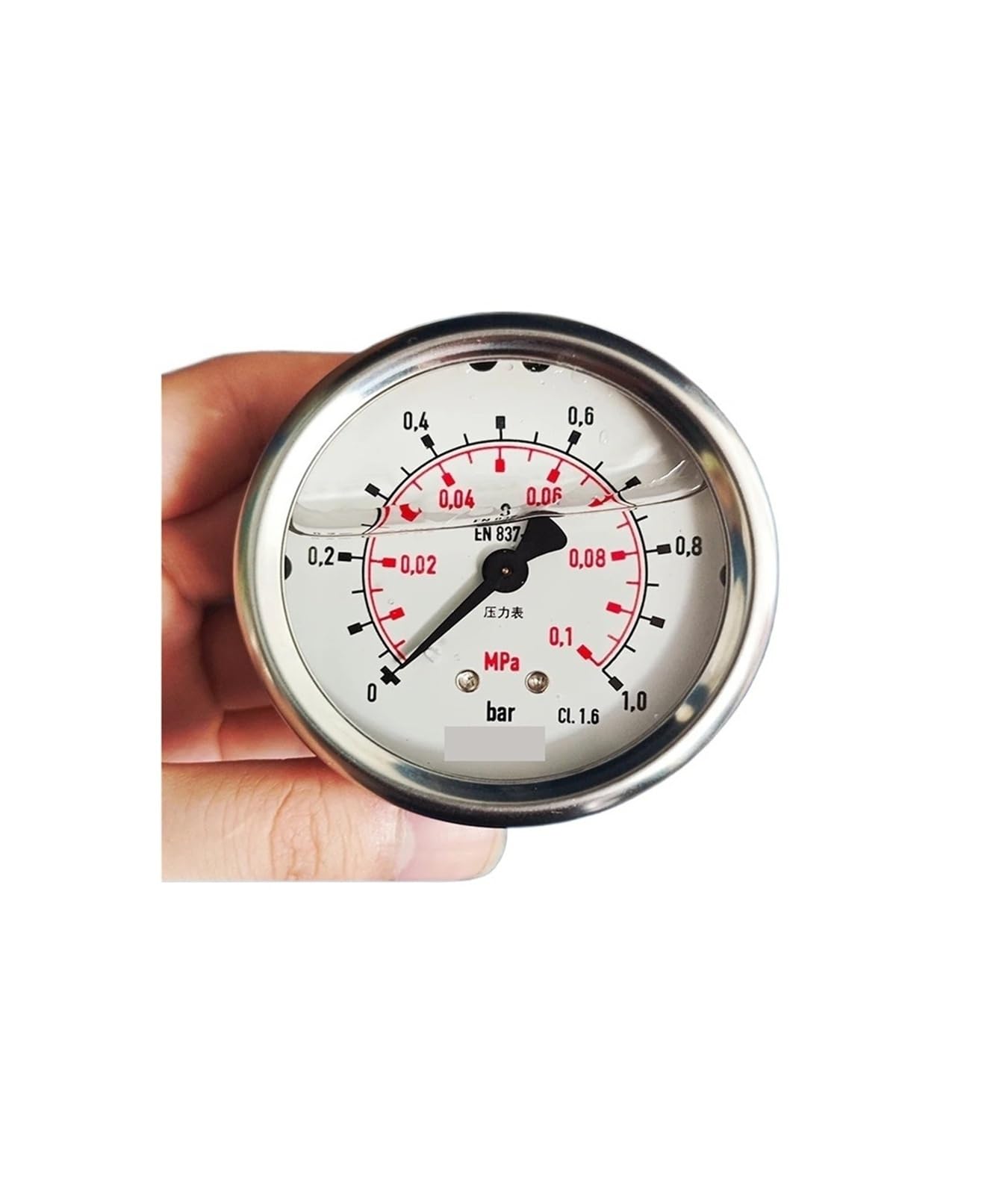 Manometer EN837-1 Edelstahl Vakuum Axialmanometer Original 1St(1.6Mpa psi)